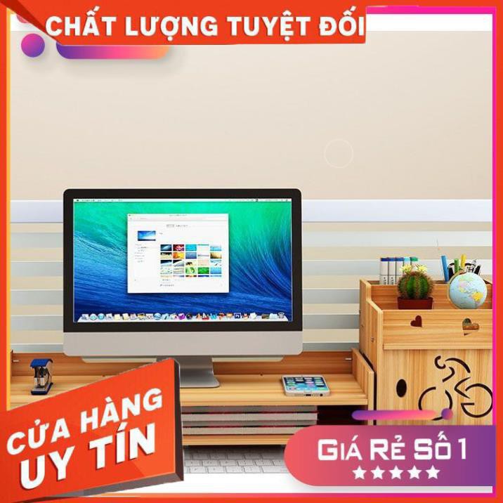 Kệ Giá gỗ để sách tài liệu để bàn mini trong văn phòng nhiều mầu sắc cho bạn lựa chọn Kiểu hình chữ nhật có nhiều ngăn