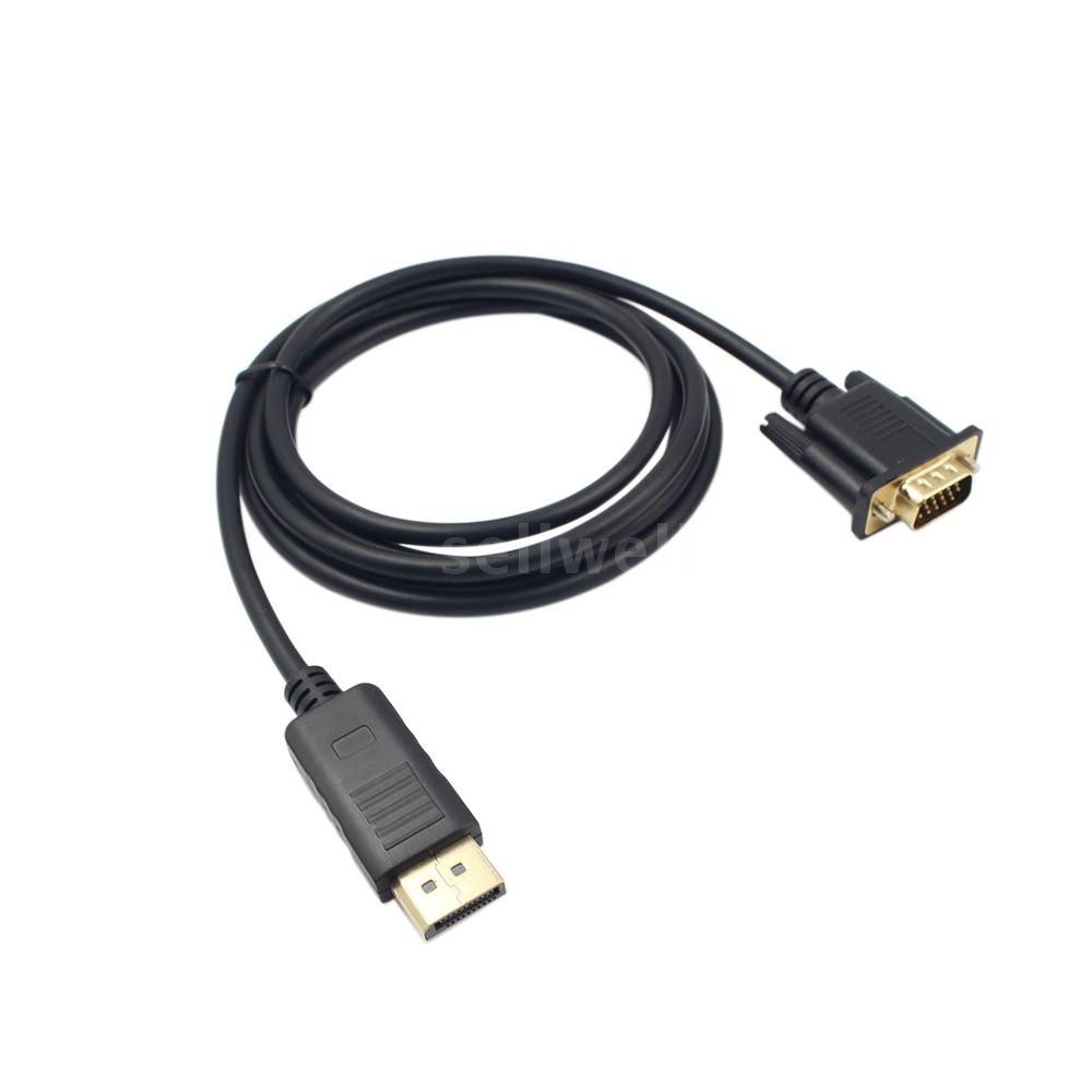 Dây cáp cắm chuyển đổi cổng hiển thị DP sang VGA 1.8M 1080P cho máy chiếu DTV TV