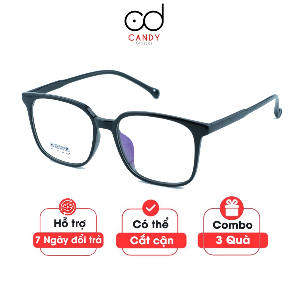 Gọng kính cận vuông nhựa dẻo 217 – Kính mắt Candy