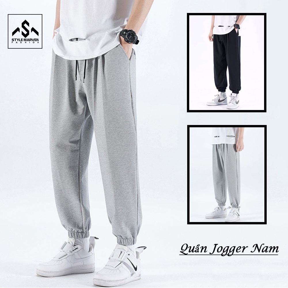 Quần jogger nam bo chun gấu STYLE MARVEN chất thun da cá co giãn - QUAN SM002