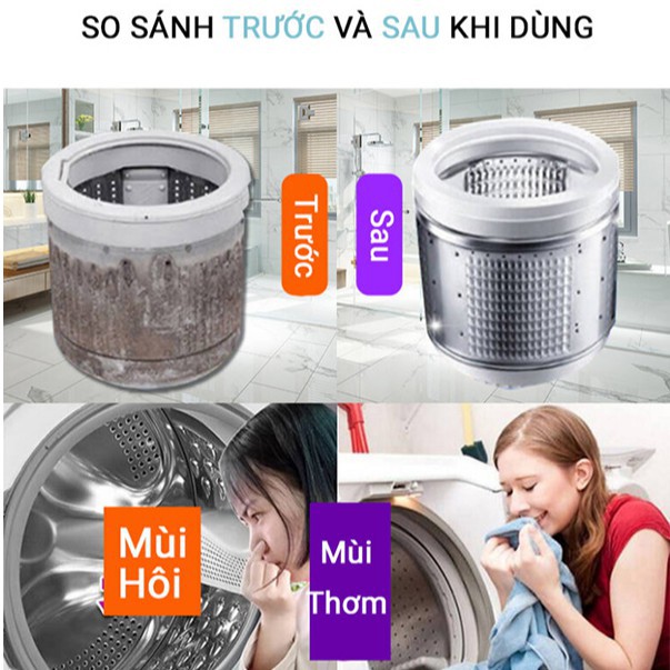 Viên tẩy lồng máy giặt cực sạch 12 viên
