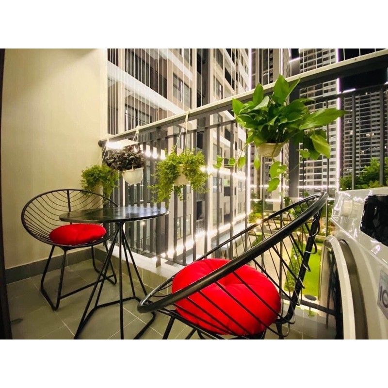 Bàn ghế nón ban công ( bàn ghế ban công/ bàn ghế sân vườn/bàn ghế sắt)