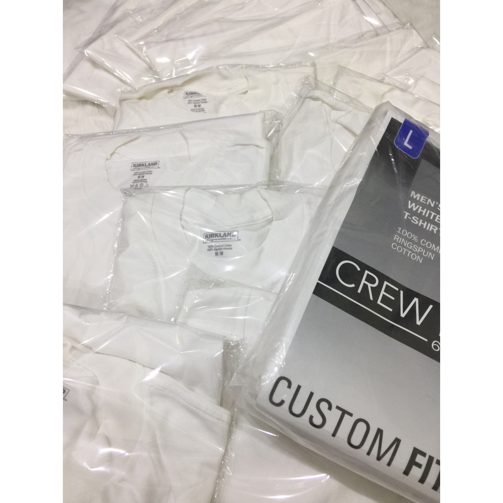 Áo Thun Trắng Unisex 100% Cotton 🌹FREE SHIP 🌹 Áo Thun Nam Nữ Kirkland - SUTU