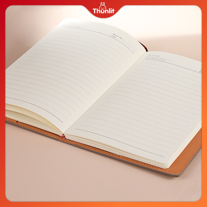 Sổ Tay Bìa Cứng Chất Lượng Cao A5 Thunlit Giả Da Cao Cấp Có Khóa Ngăn Đựng Bút Vô Hình