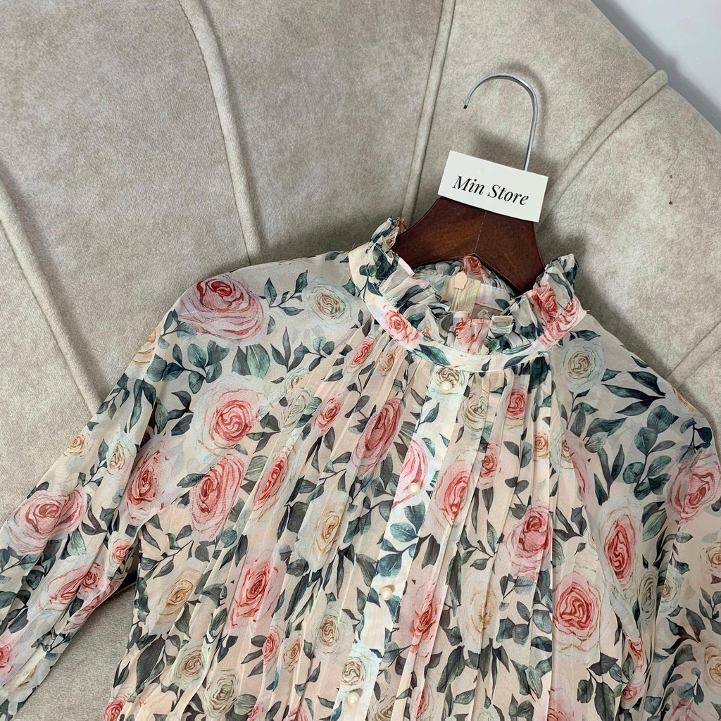 Váy tơ hoa hồng siêu xinh