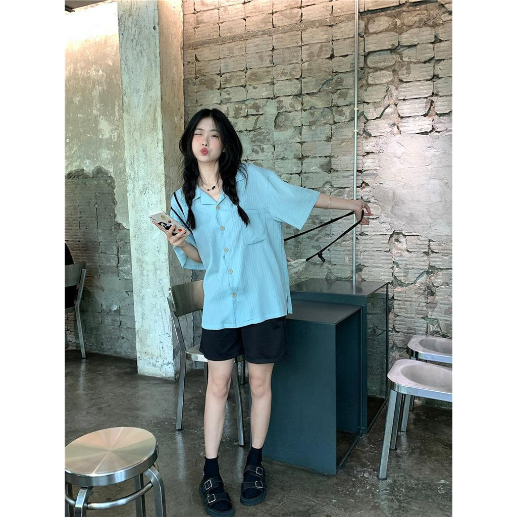 Áo Sơ Mi Dáng Rộng Ngắn Tay Thời Trang Mùa Hè Cá Tính 63079