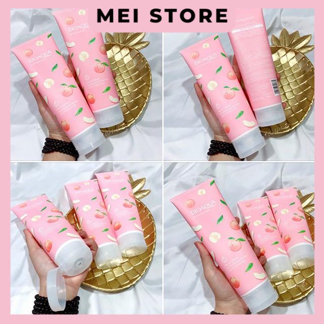Sữa Rửa Mặt Đào Bioaqua Peach Exract Amino Acid Cleanser Giúp Da Sạch Sâu, Trắng Sáng, Thu Nhỏ Lỗ Chân Lông 100gr