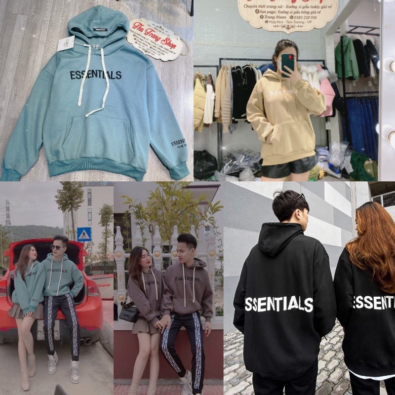 Áo nỉ Hoodie essential , áo nỉ bông hoodie unisex nam nữ loại 1 kèm ảnh thật shop tự chụp | BigBuy360 - bigbuy360.vn