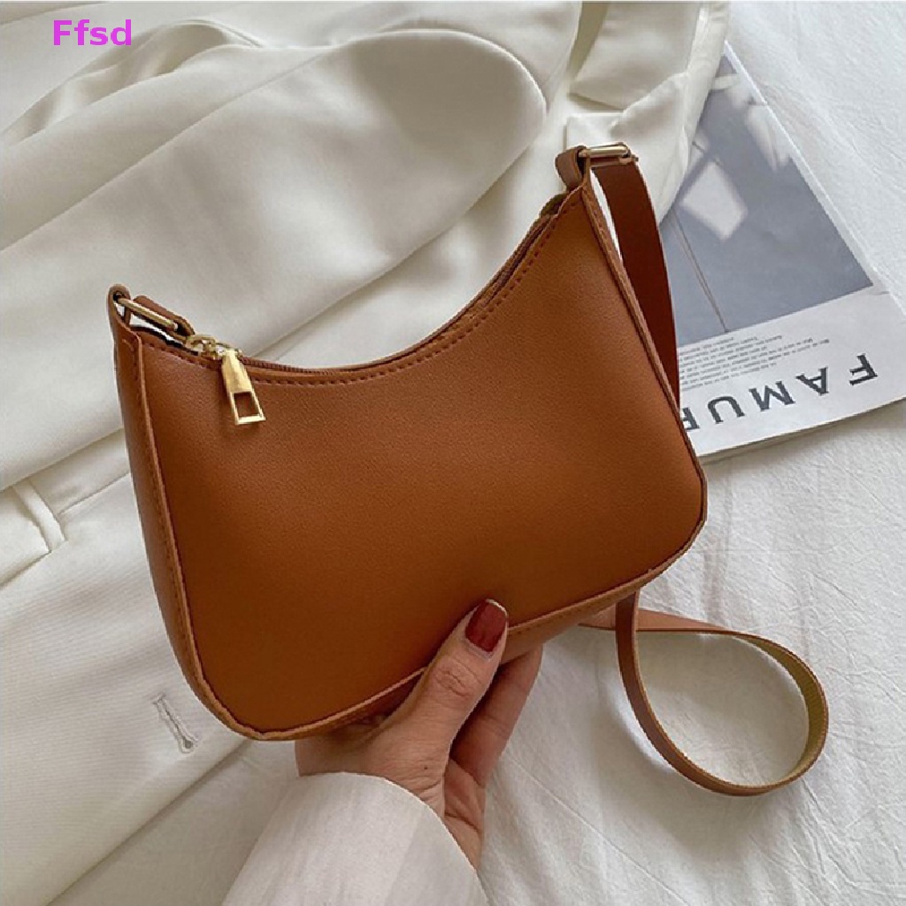 {Ffsd} Túi Xách Đeo Dưới Cánh Tay / Đeo Vai Màu Trơn Thời Trang Dành Cho Nữ * Bán Chạy