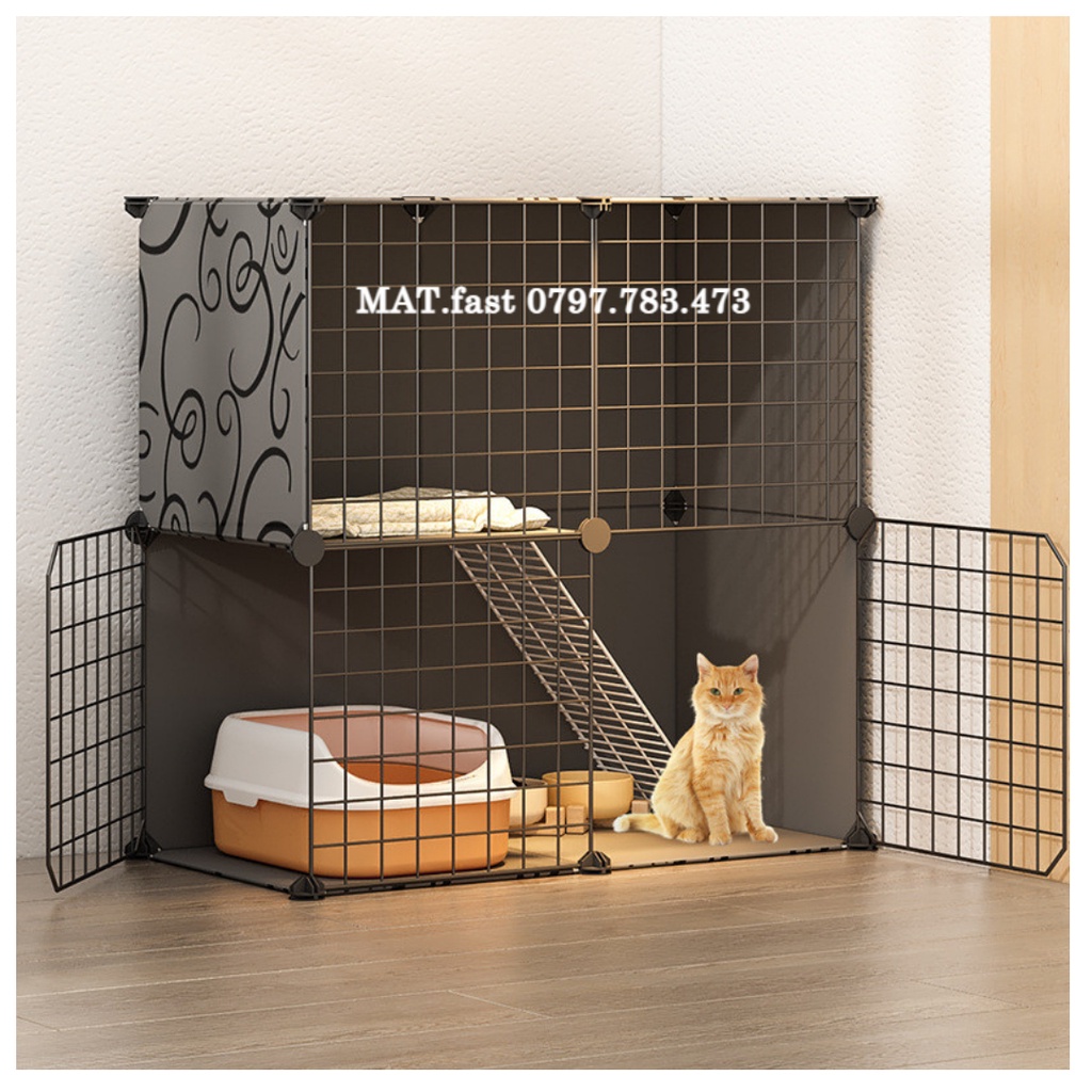 [ FREESHIP] CHUỒNG CHÓ MÈO LƯỚI THÉP LẮP GHÉP