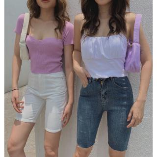 Croptop 2 dây rúm ngực A-20504
