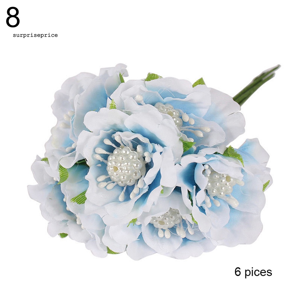 Bó hoa giả màu sắc chân thật trang trí nhà cửa/tiệc cưới tiện dụng DIY