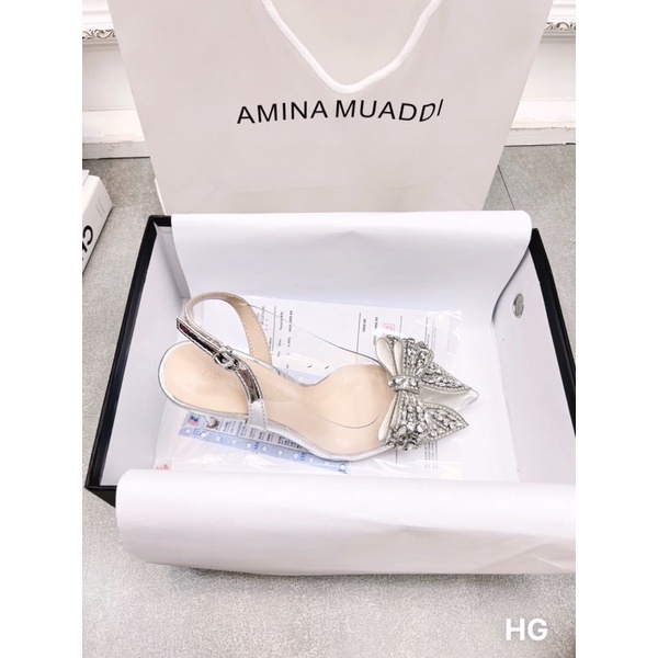 Giày cao gót và sandal mica nơ đá hàng cao cấp fullbox