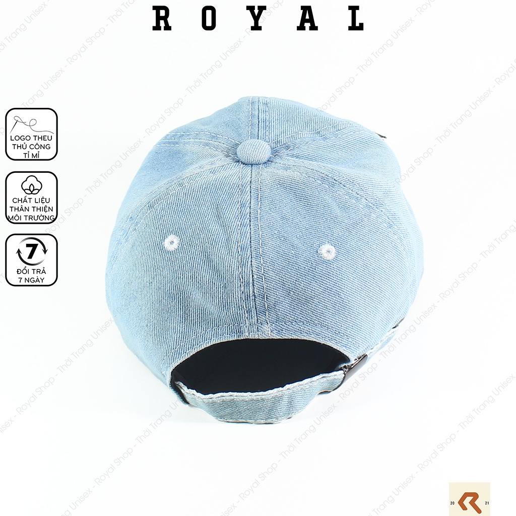 Mũ Lưỡi Trai Nón Lưỡi Trai Nam Nữ Jeans LA Vải Denim los angeles Nón Kết - Royal Caps