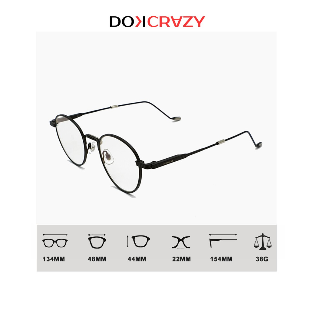 Gọng kính cận cao cấp KAMA DOKCRAZY chống ánh sáng xanh mắt không độ tròn giả cận thời trang nam nữ retro local brand | BigBuy360 - bigbuy360.vn