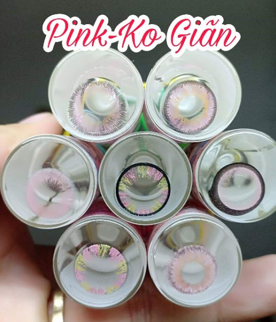 Contact lens /Kính áp tròng - PINK tặng kèm khây dụng cụ