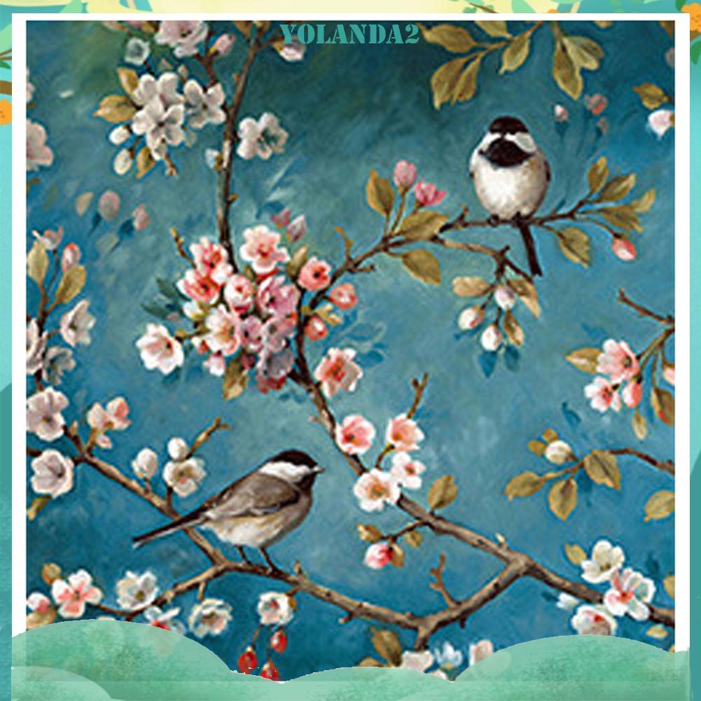 Tranh Thêu Chữ Thập DIY 11CT Hình Con Chim Kích Thước 45 X 45cm