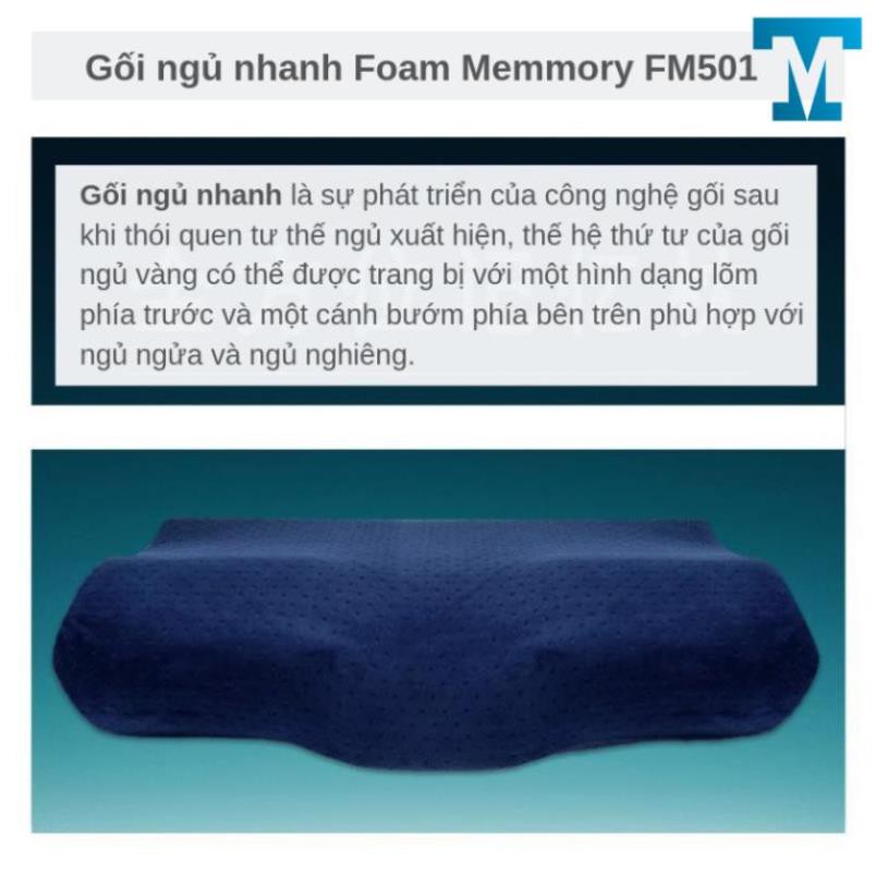 ✈️[Freeship] Gối ngủ nhanh Foam Memory FM501 [Chất liệu cao su non cao cấp]