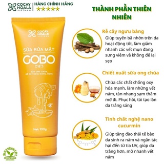 Sữa rửa mặt gobo cocayhoala cho da mịn màng trắng sáng