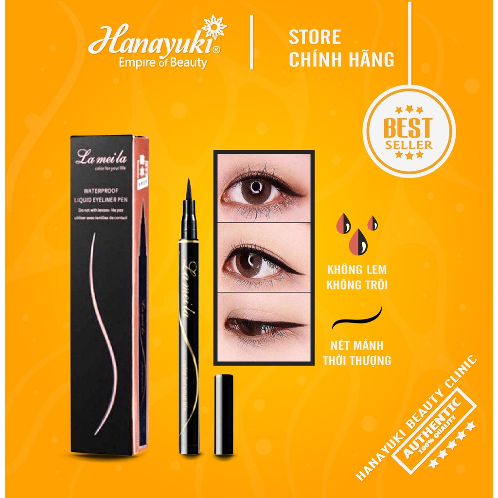 Sỉ- Bút kẻ mắt Lameila không trôi, chống thấm nước chính hãng (vỏ đen)- Hanayuki Beauty Clinic