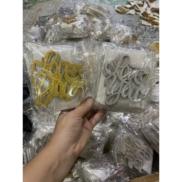 Topper cắm hoa bó , trang trí bánh kem ( bịch 10 cái )