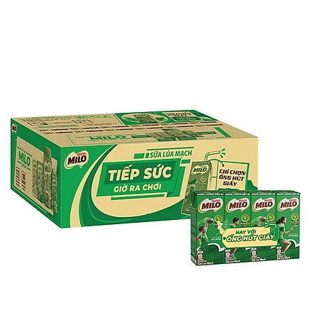 Thùng 48 hộp thức uống lúa mạch Milo Active Go 180ml