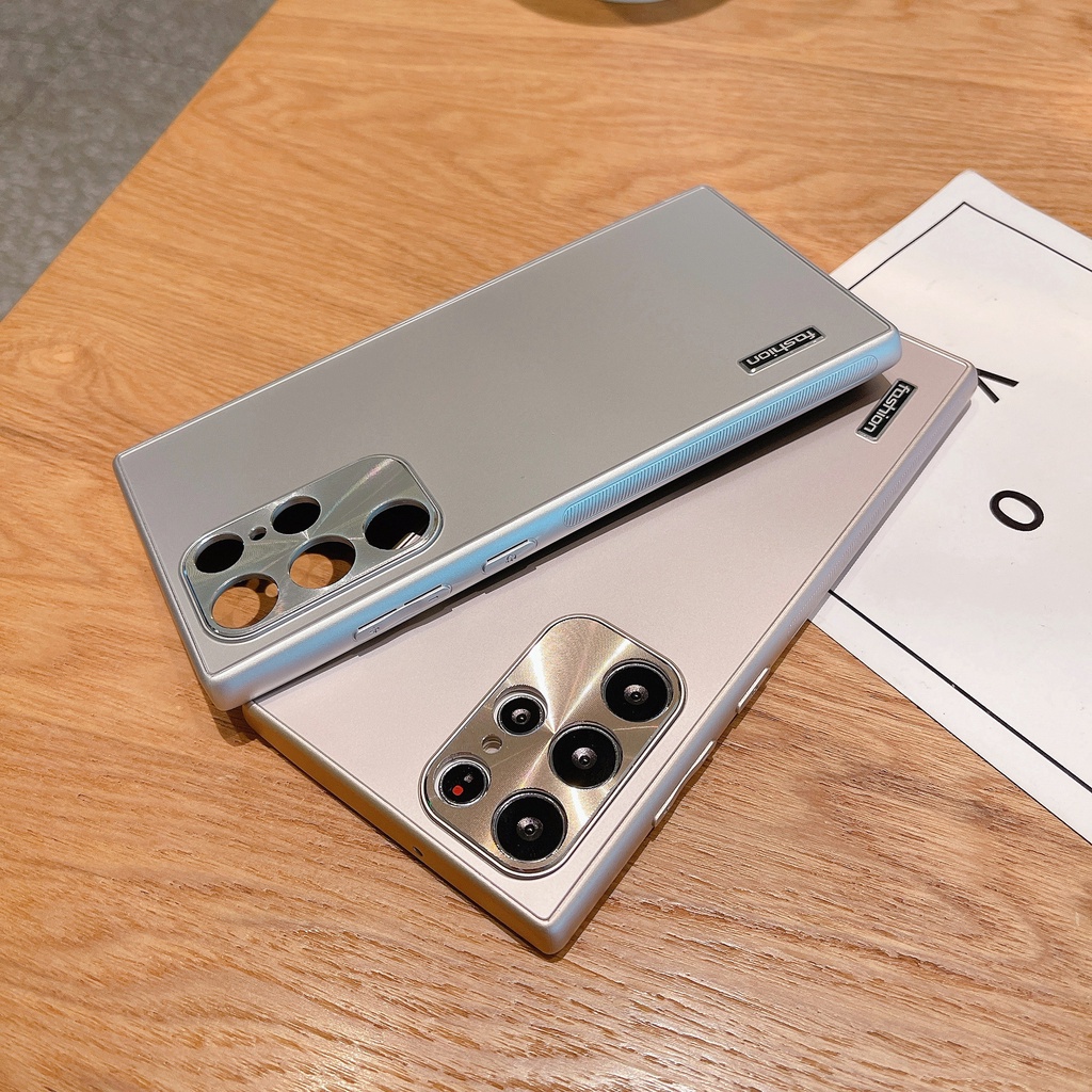 Ốp Điện Thoại Acrylic Khung TPU Họa Tiết CD Bảo Vệ Lens Cho Samsung Galaxy S22 Ultra S22 Plus