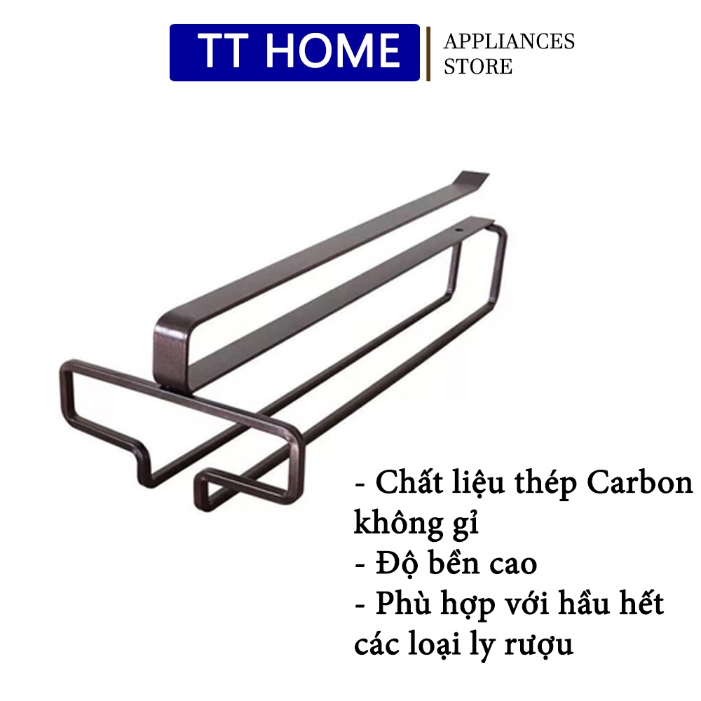 Giá treo ly rượu vang  kiểu châu âu mẫu mới, kệ treo ly uống rượu vang tiện dụng TT- HOME