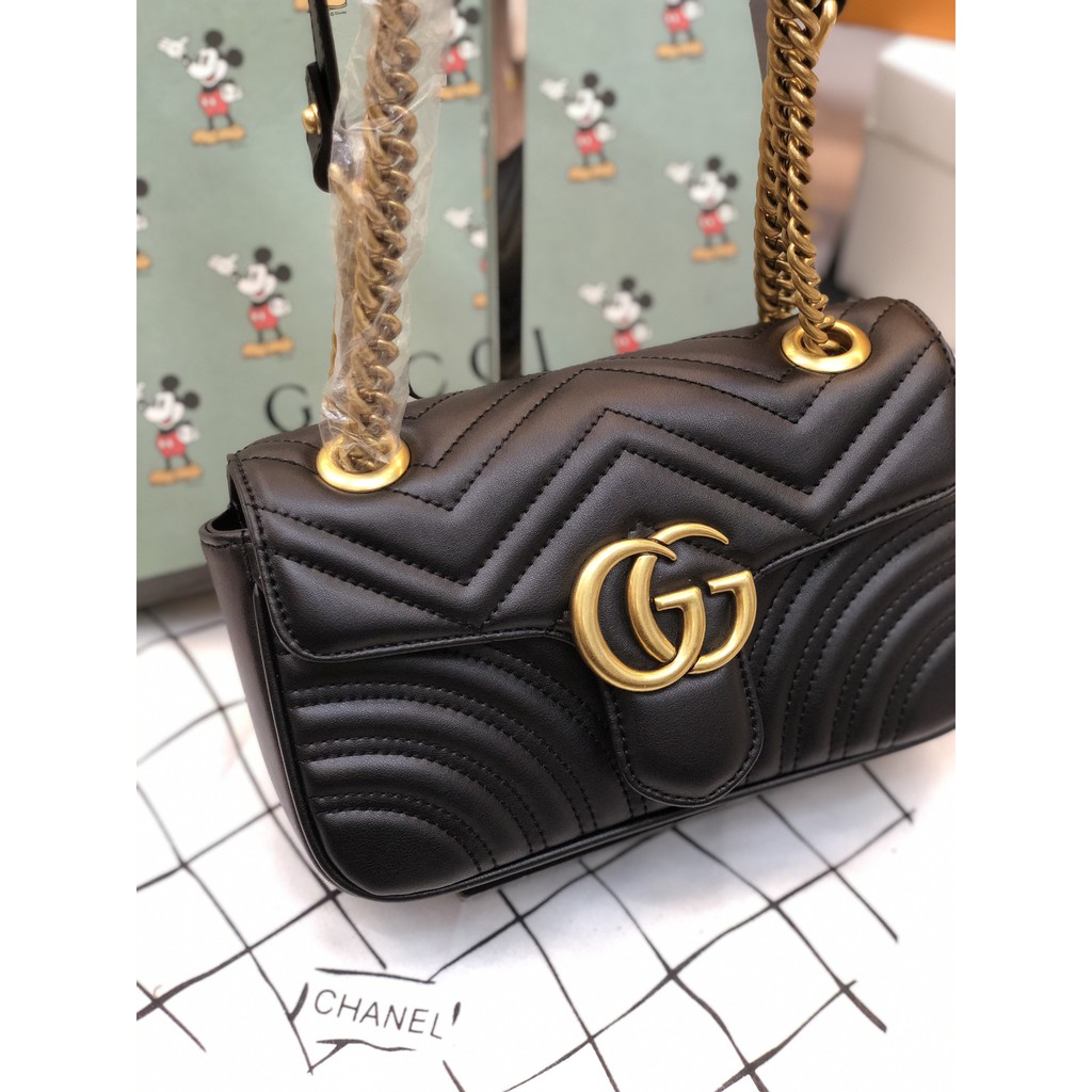 Túi GG Super sale marmont size 22cm màu đen