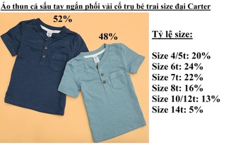 Áo thun cá sấu Carter bé trai