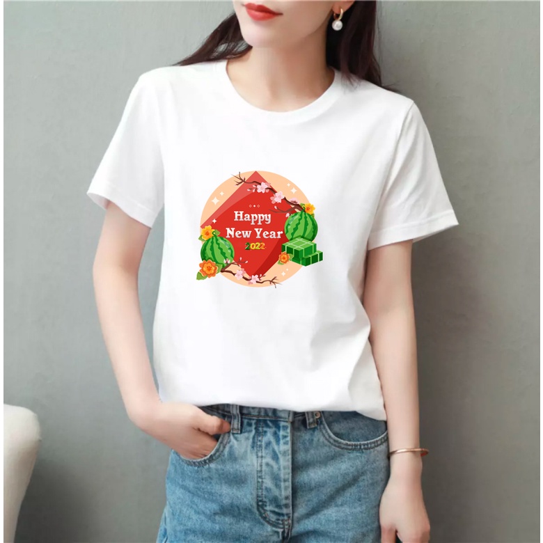 Áo thun nữ in hình tết ATET18 thời trang Everest