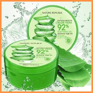 Gel Lô Hội Nature Republic Aloe Vera 92% Soothing Gel 300ml - Gel Nha Đam Đa Năng