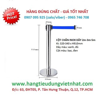 Cột chắn / Trụ phân cách inox dây dài 2m-3m-5m