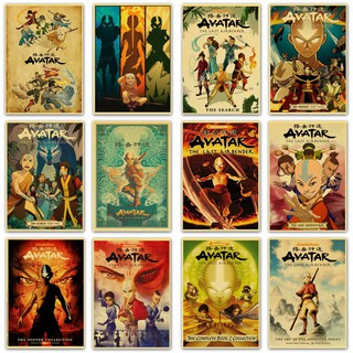 Tranh Treo Tường In Hoạt Hình TV Avatar The Last Airbender Kiểu Retro Mỹ Trang Trí Nhà Cửa / Phòng Khách / Quán Bar
