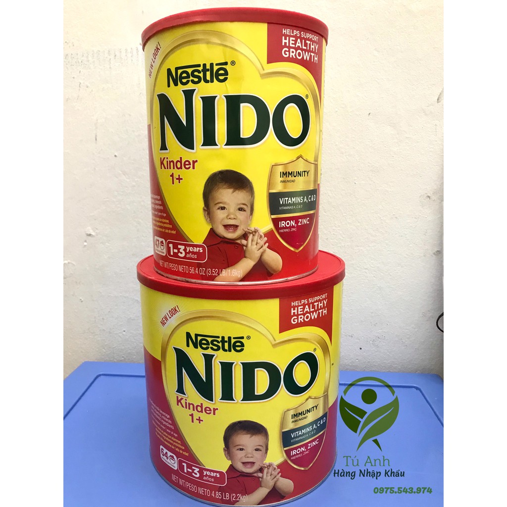 Sữa Nido Nắp Đỏ Chống Táo Bón Hộp 1.6kg, 2,2kg