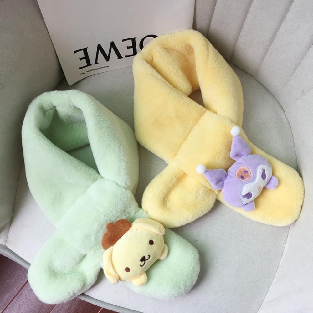 Khăn Choàng Cổ 2 Lớp Bằng Vải Bông Họa Tiết Hoạt Hình Melody Dễ Thương Có Thể Điều Chỉnh Cho Bé Vào Mùa Thu