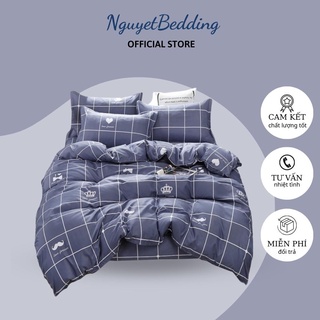 Combo 5 món vỏ chăn - 1 vỏ chăn, 1 ga, 2 vỏ gối nằm, 1 vỏ gối ôm - nguyệt bedding