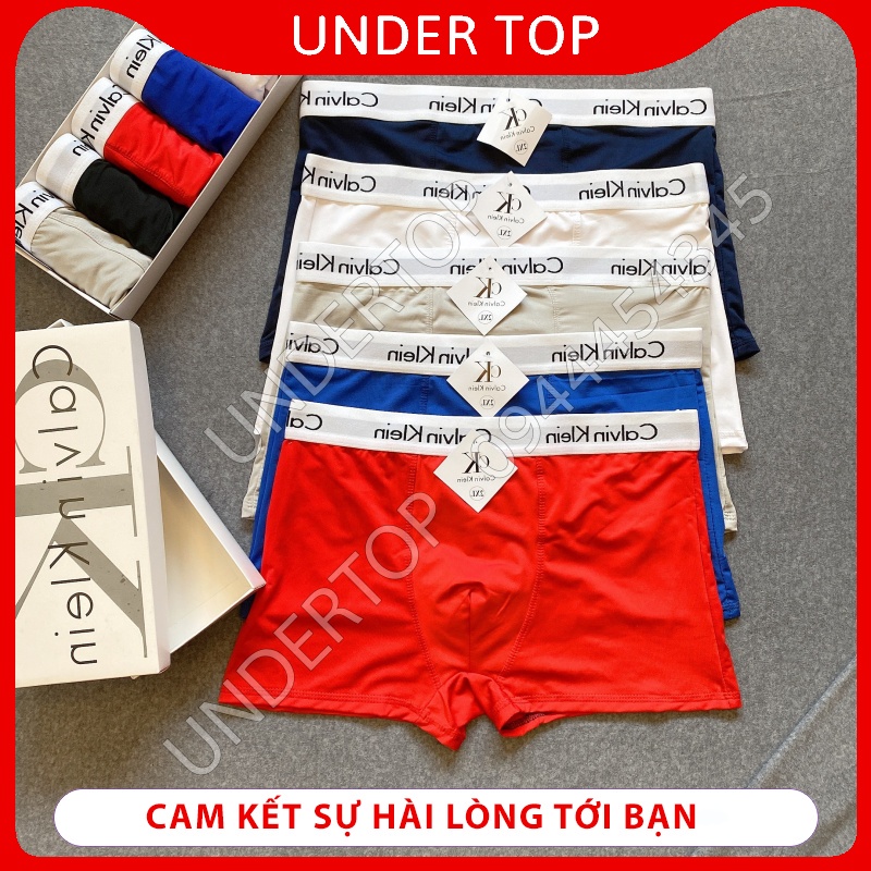 Quần sịp đùi nam C.K Cotton cao cấp Boxer chất liệu THUN LẠNH cực thoáng mát - UNDER TOP