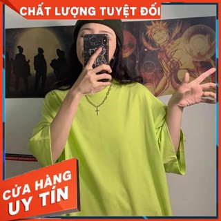 [SALES 50%] THUN THÁI Áo Thun Trơn XANH CHUỐI NEON Basic Tay lỡ Form Rộng Ulzzang