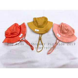 Mũ vành tròn Bu vải bambo cotton 2 lớp cực mềm, mát cho bé mẫu hè 2022