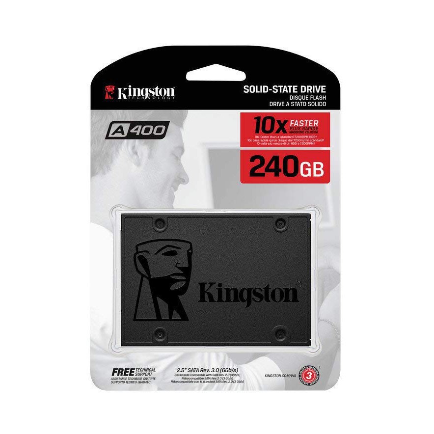 ❧Ổ cứng SSD Kingston A400 240Gb 2.5" SATA 3.0 6Gb/giây (SA400S37/240G) - Hàng chính hãng1