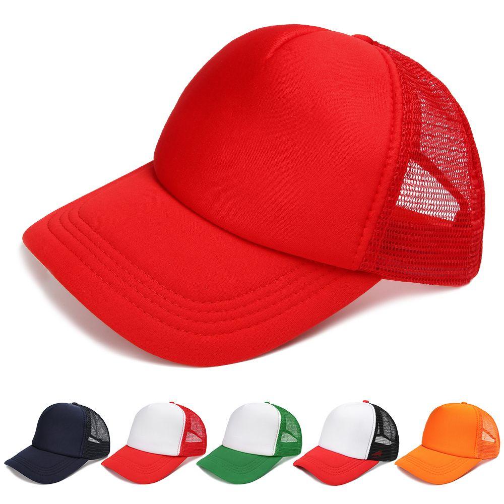 Mũ bóng chày màu trơn phối vải lưới có thể điều chỉnh phong cách hip hop thời trang cá tính cho unisex