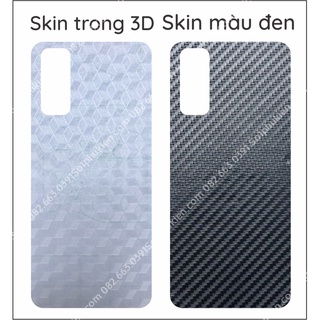 Miếng dán mặt lưng skin carbon vivo y20 2021, y20s, y12s