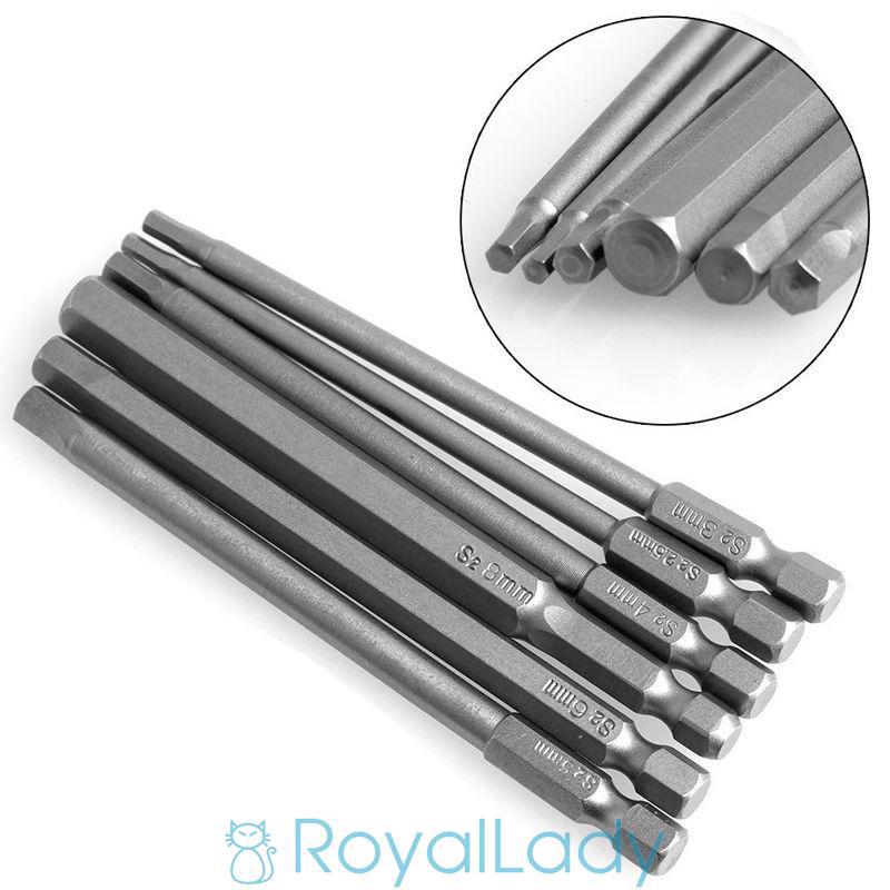 6 Cây vặn ốc vít đầu lục giác cỡ H2.5-H8 100mm đa dụng