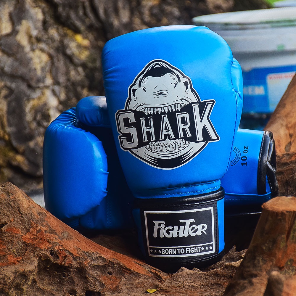 Găng Boxing Shark Xanh - Shark Blue | Boxing, KickBoxing, Muay, Võ Cổ Truyền, Vovinam