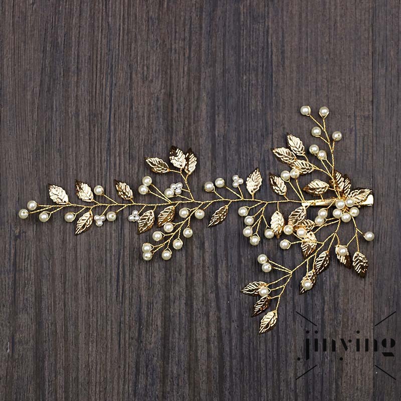 GETNOIVAS Trâm cài tóc hình chiếc lá phong cách thời trang cổ điển cho cô dâu