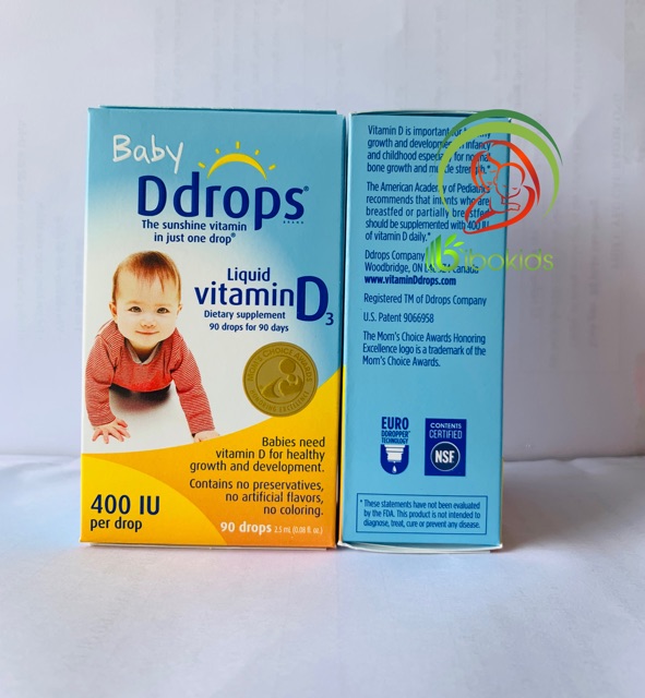 Vitamin D3 Cho Trẻ Sơ Sinh 90 Giọt