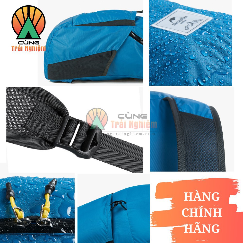 Balo Du Lịch Gấp Gọn 25L Chống Rách, Chống Thấm Nước cho Đi Học Đi Chơi Dã Ngoại NatureHike NH17A017-B