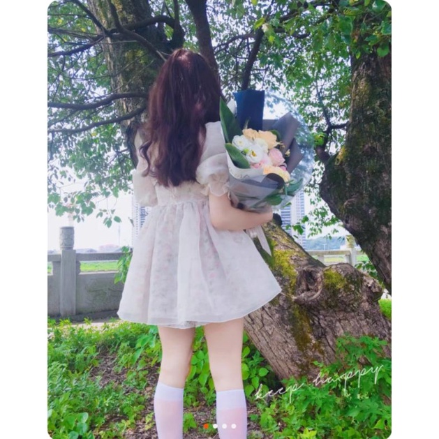 ĐẦM BABYDOLL VOAN HOA XÒE CHUẨN FORM 2 KIỂU