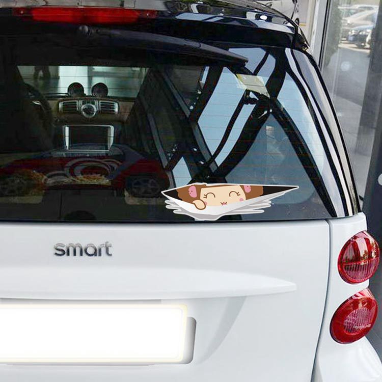 1 Miếng Dán Trang Trí Xe Hơi Hình Hello Kitty 3D